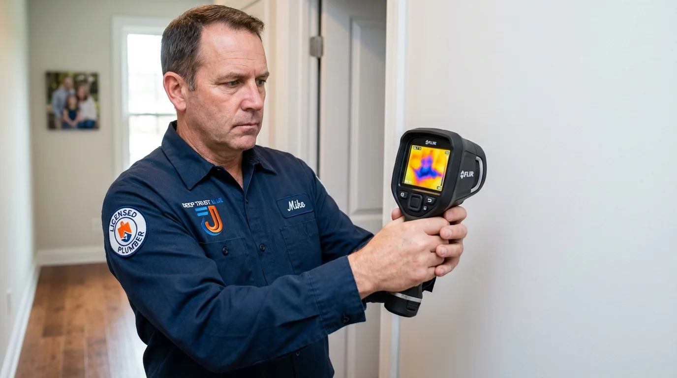Thermal imaging leak detection by Johns Plumbing LLC in Creston